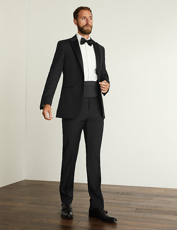 Tailored Fit Wool Tuxedo Jacket - FR