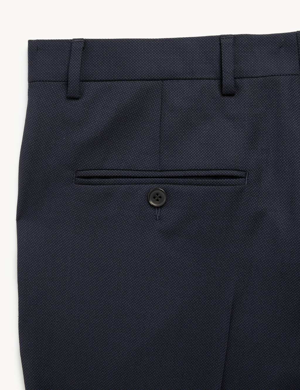 Slim Fit Pure Wool Birdseye Trousers image 8