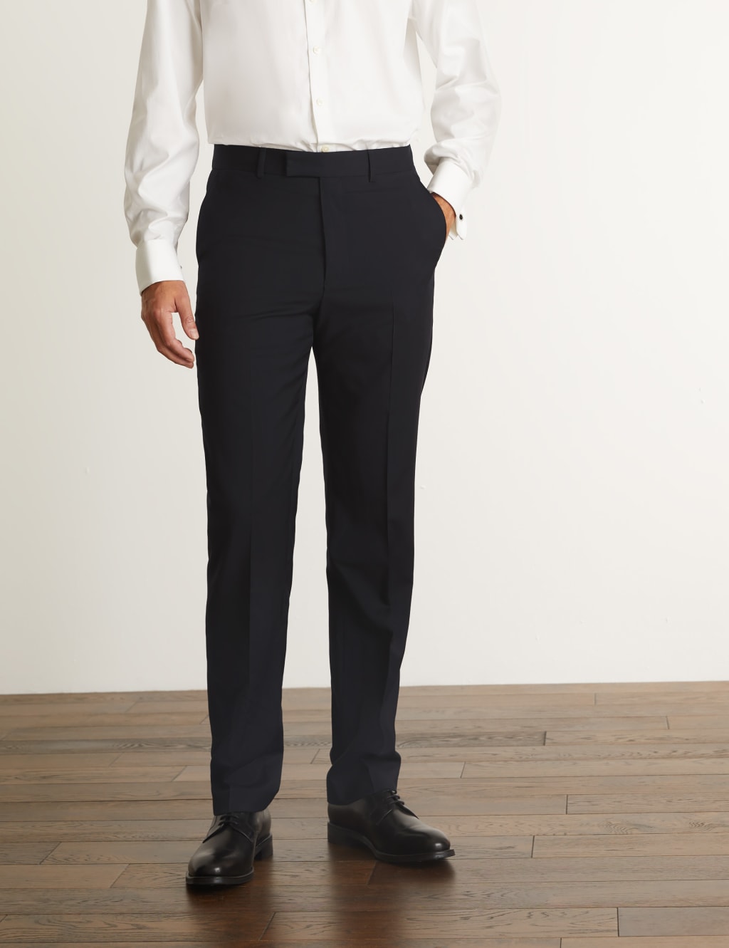 Tailored Fit Super 100s Pure Wool Trousers image 3