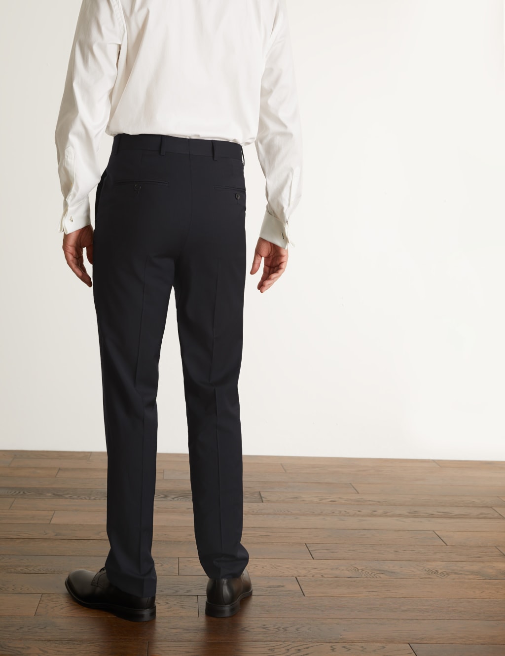 Tailored Fit Super 100s Pure Wool Trousers image 4