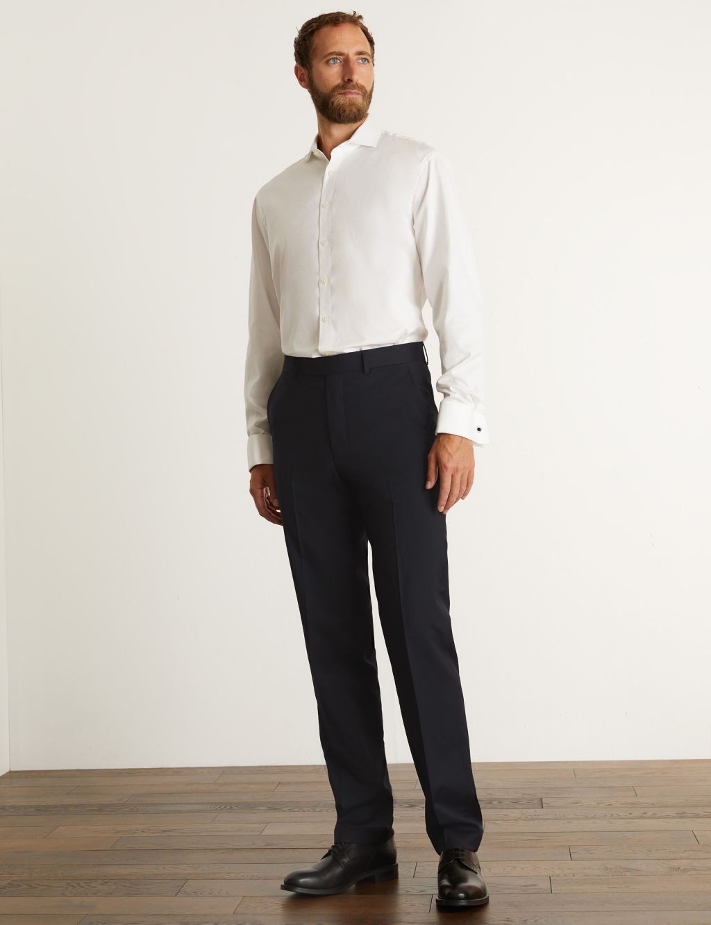 Tailored Fit Super 100s Pure Wool Trousers image 5