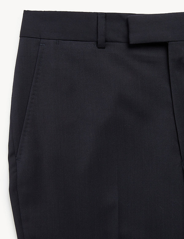 Tailored Fit Super 100s Pure Wool Trousers - NP