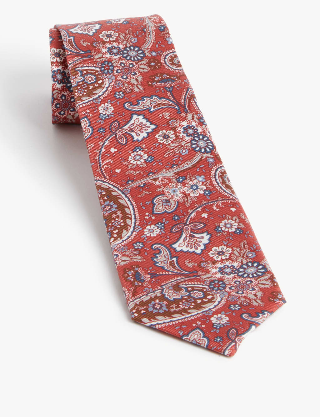 Slim Paisley Italian Pure Silk Tie image 2