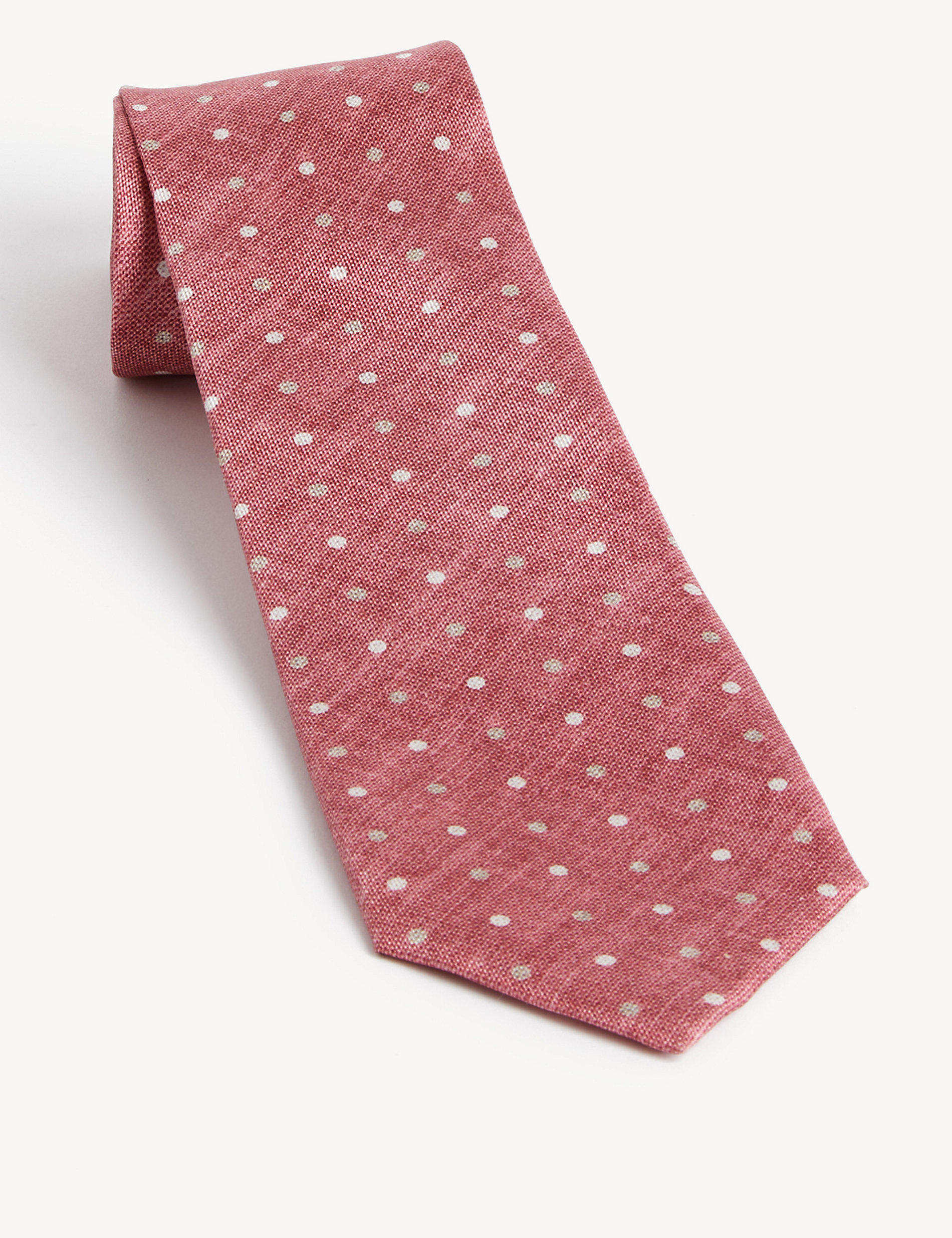 Cravate fine 100&nbsp;% soie italienne à motif pois