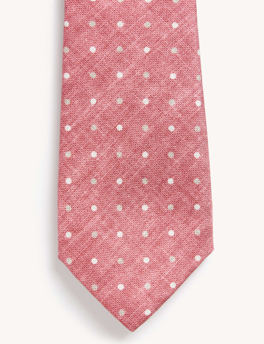 Slim Polka Dot Italian Pure Silk Tie image 3