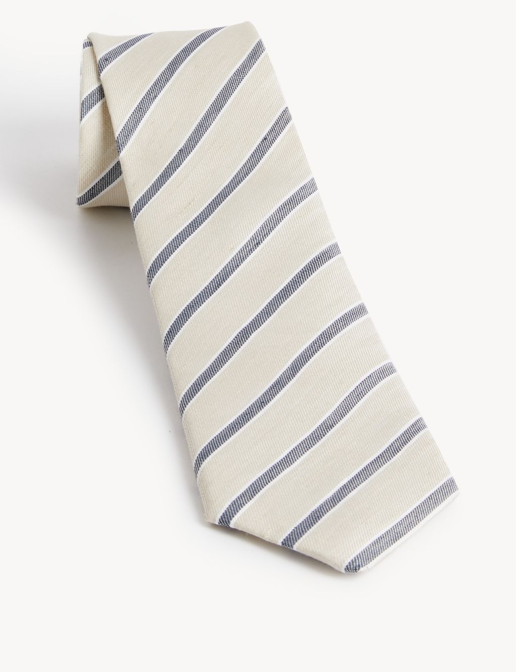 Italian Linen and Cotton Striped Tie image 2