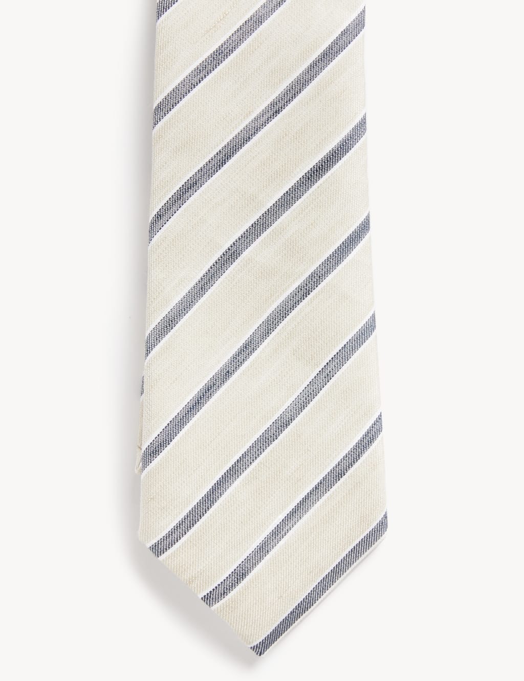Italian Linen and Cotton Striped Tie image 3