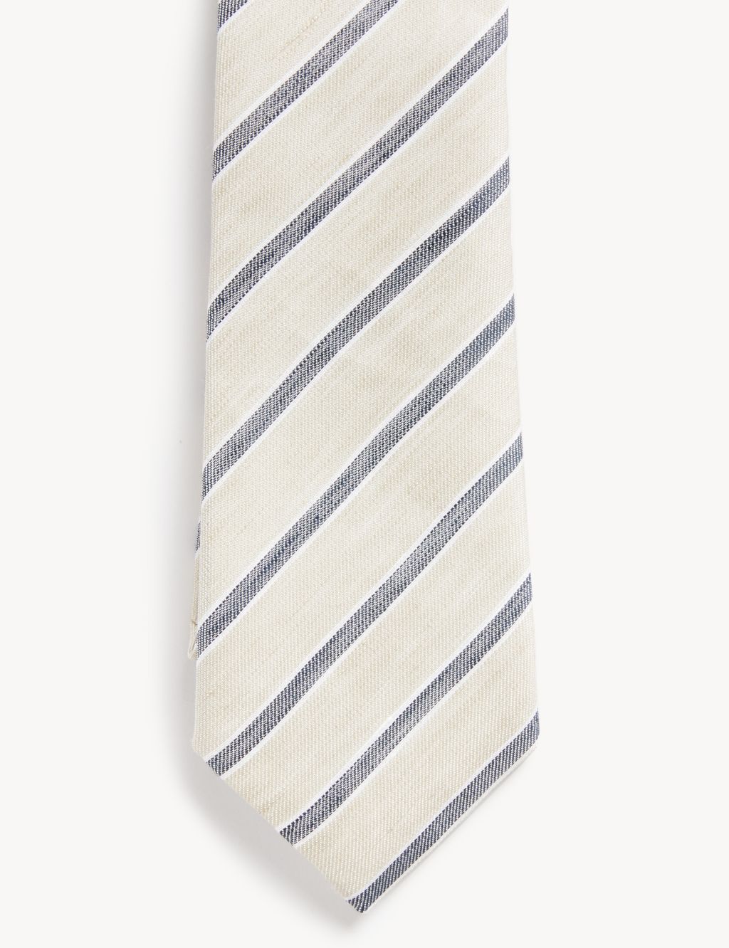 Italian Linen and Cotton Striped Tie image 3