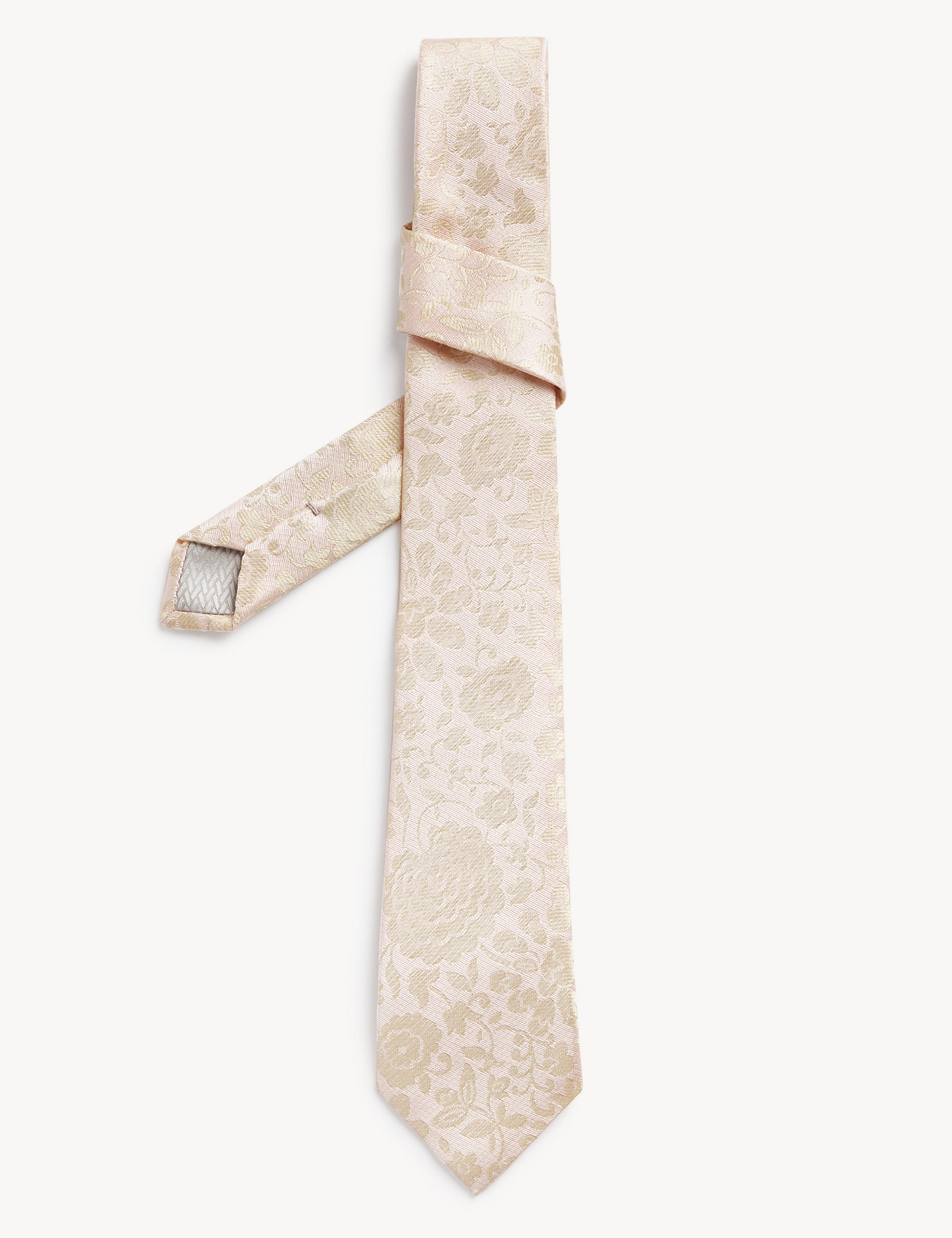 Slim Floral Italian Pure Silk Tie