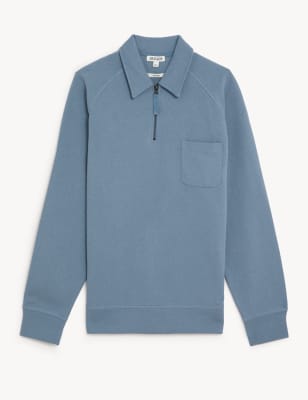 Cotton Rich Half Zip Jumper