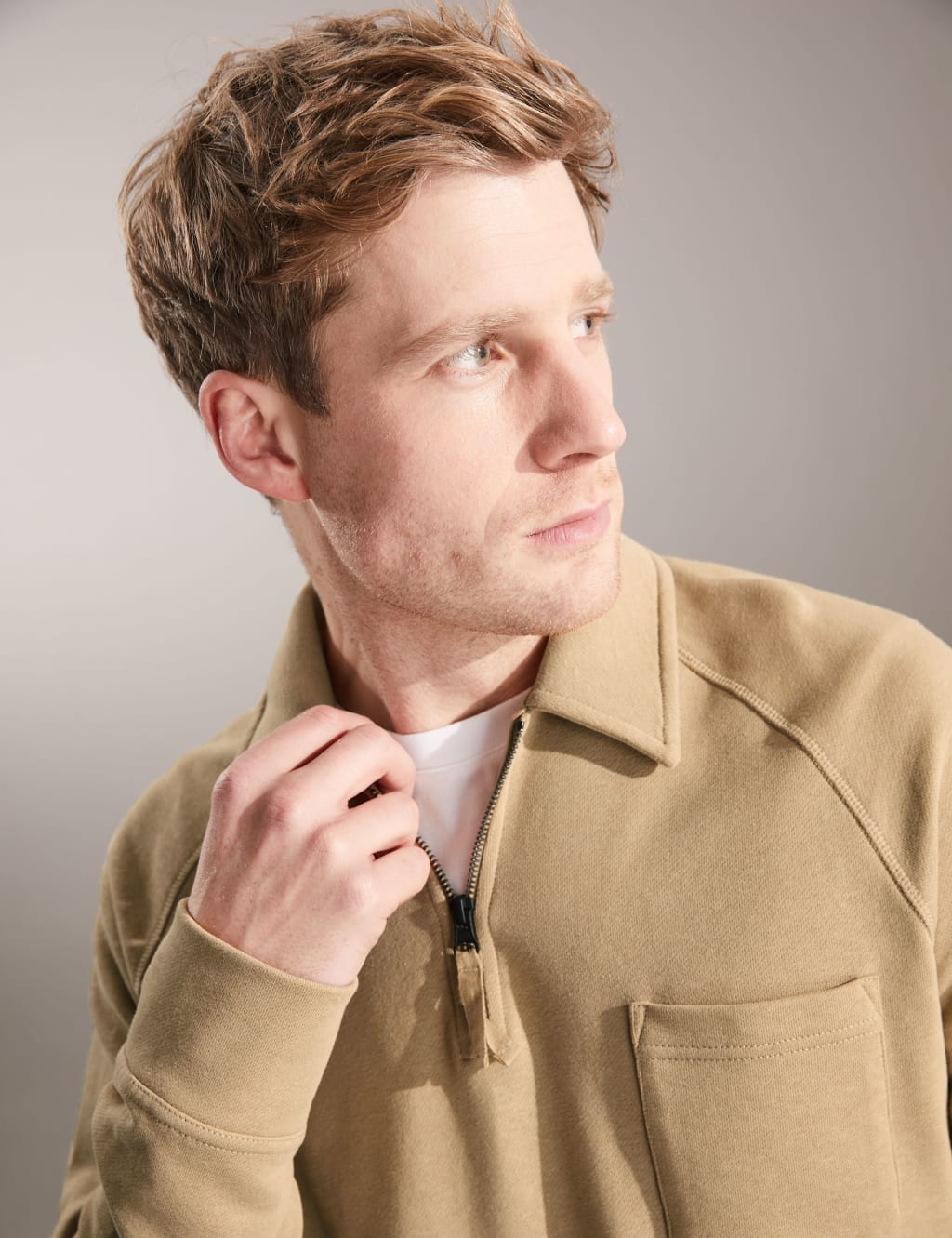 Cotton Rich Half Zip Jumper image 2