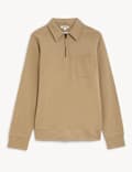 Cotton Rich Half Zip Jumper