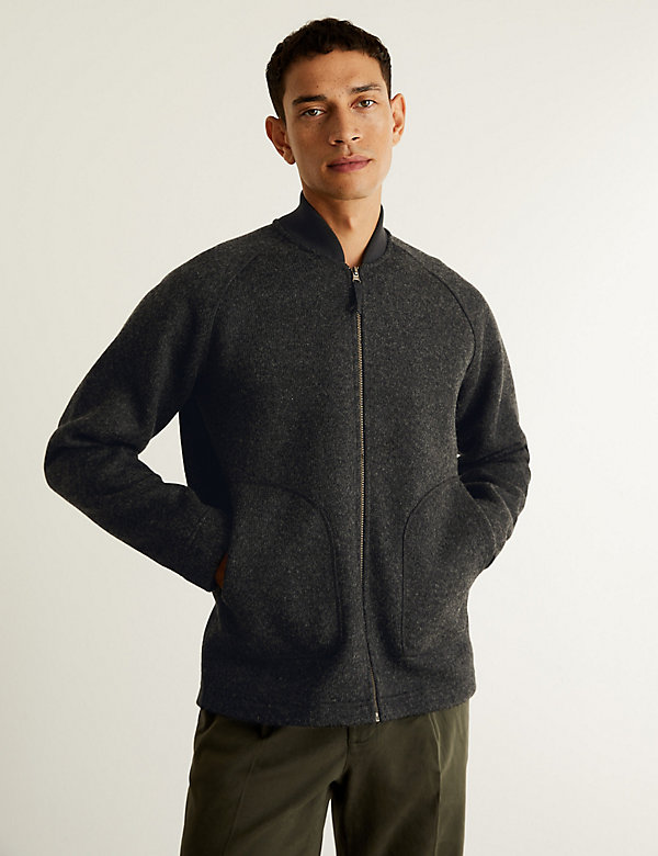 Italian Wool Blend Fleece Jacket - FJ