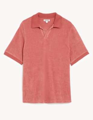 Pure Cotton Textured Polo Shirt