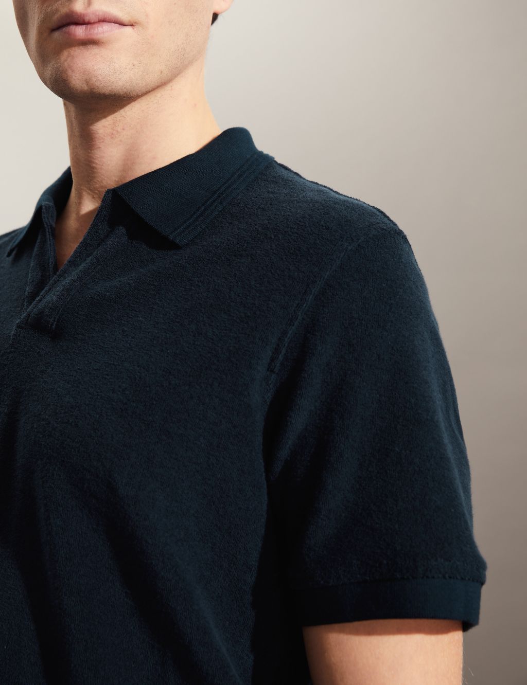 Pure Cotton Textured Polo Shirt image 2