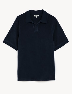 Pure Cotton Textured Polo Shirt