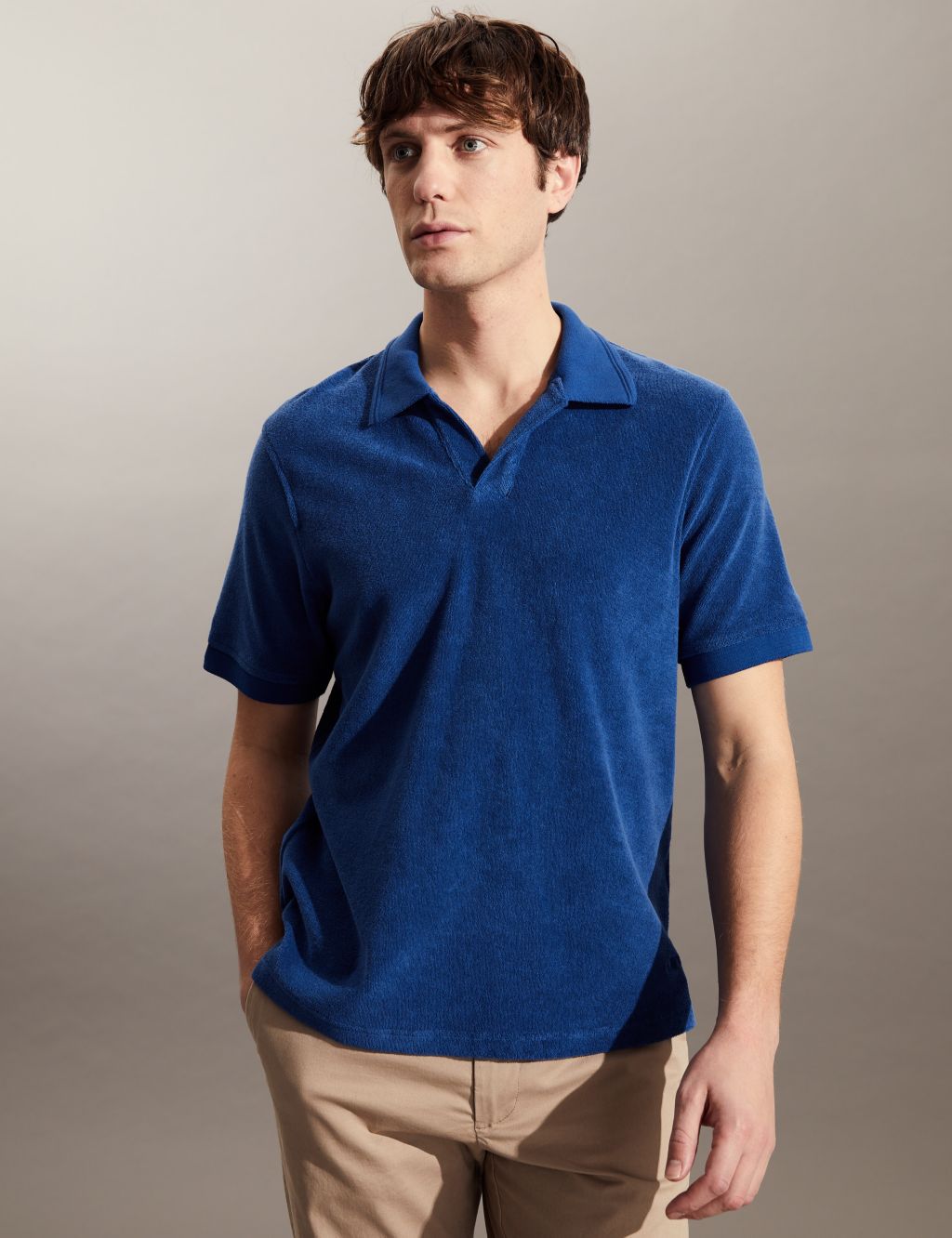 Pure Cotton Textured Polo Shirt image 3