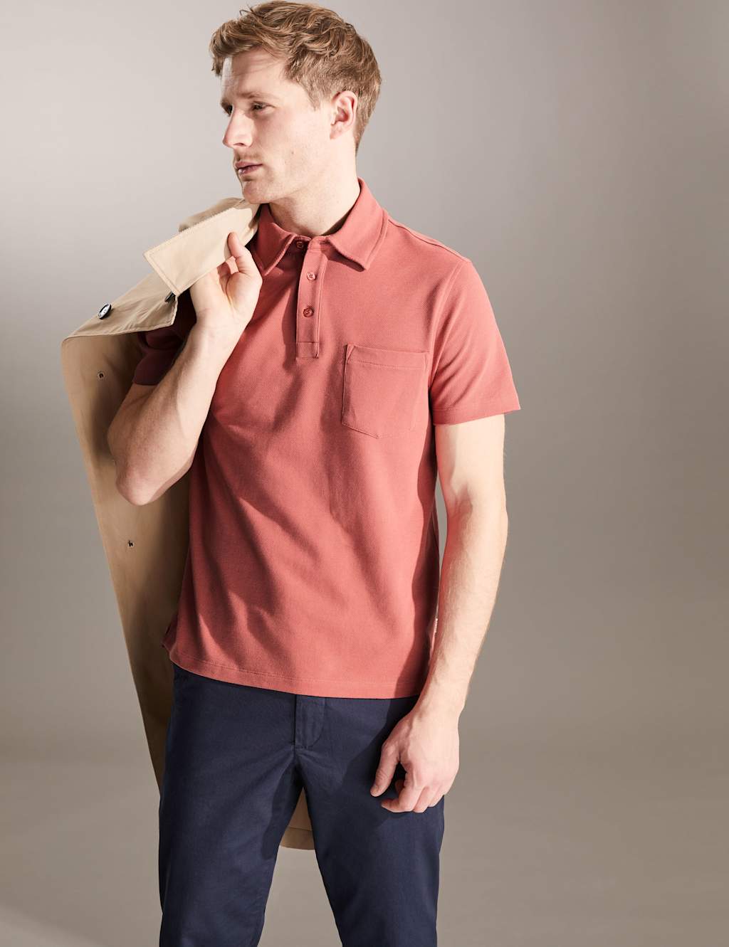 Pure Cotton Pique Polo Shirt image 1