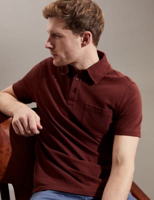 Pure Cotton Pique Polo Shirt