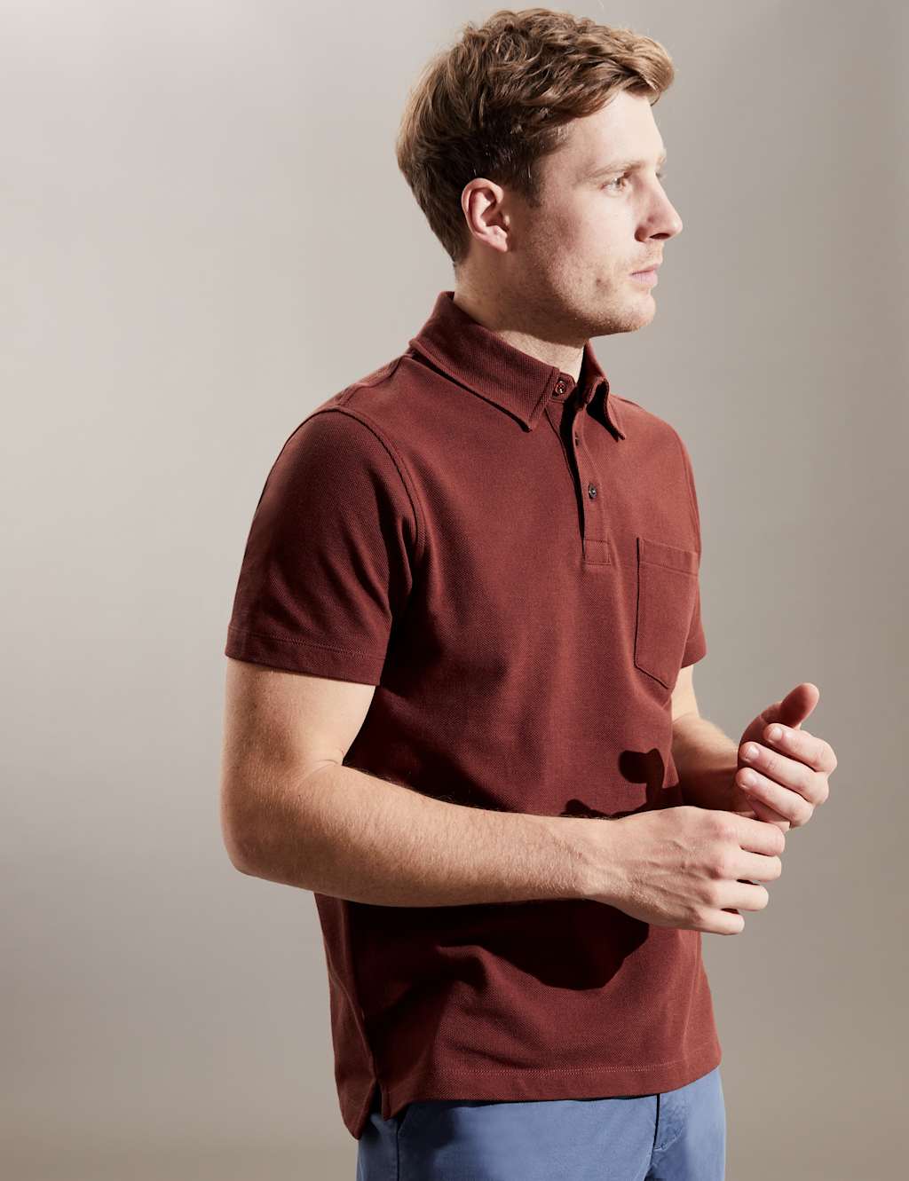 Pure Cotton Pique Polo Shirt image 3