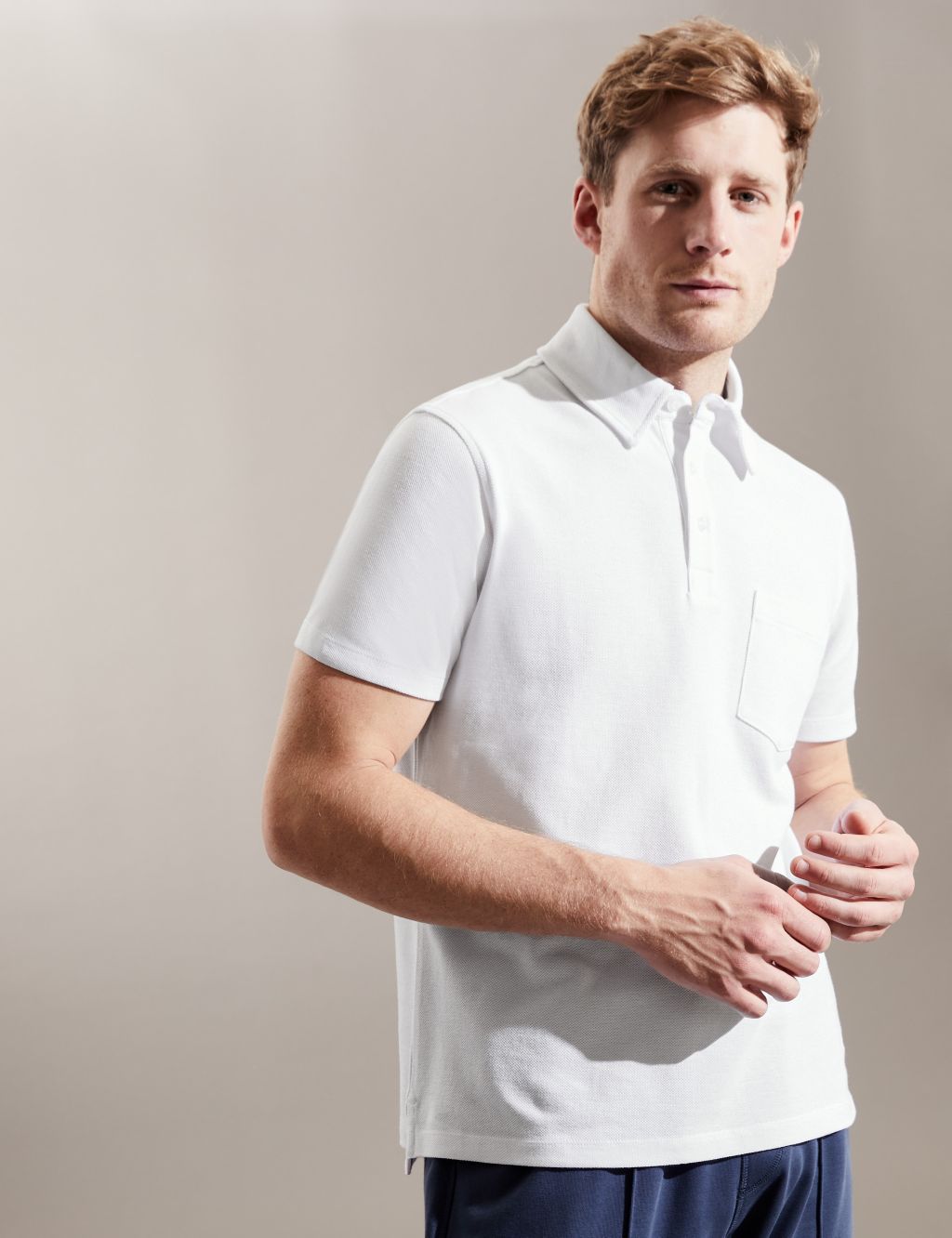 Pure Cotton Pique Polo Shirt image 1