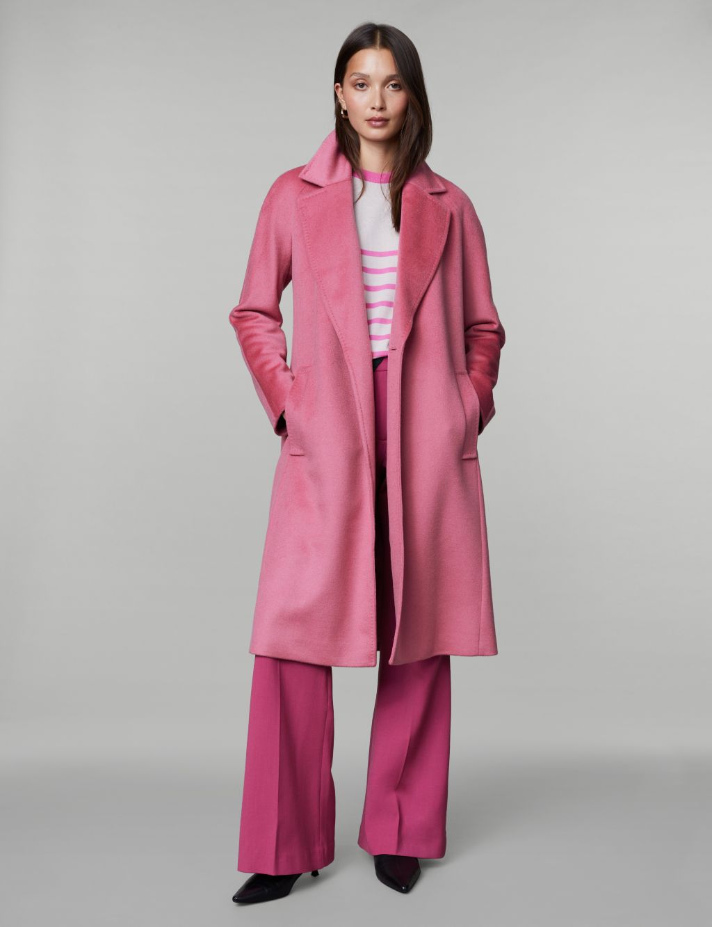 Pure Wool Belted Wrap Coat image 4