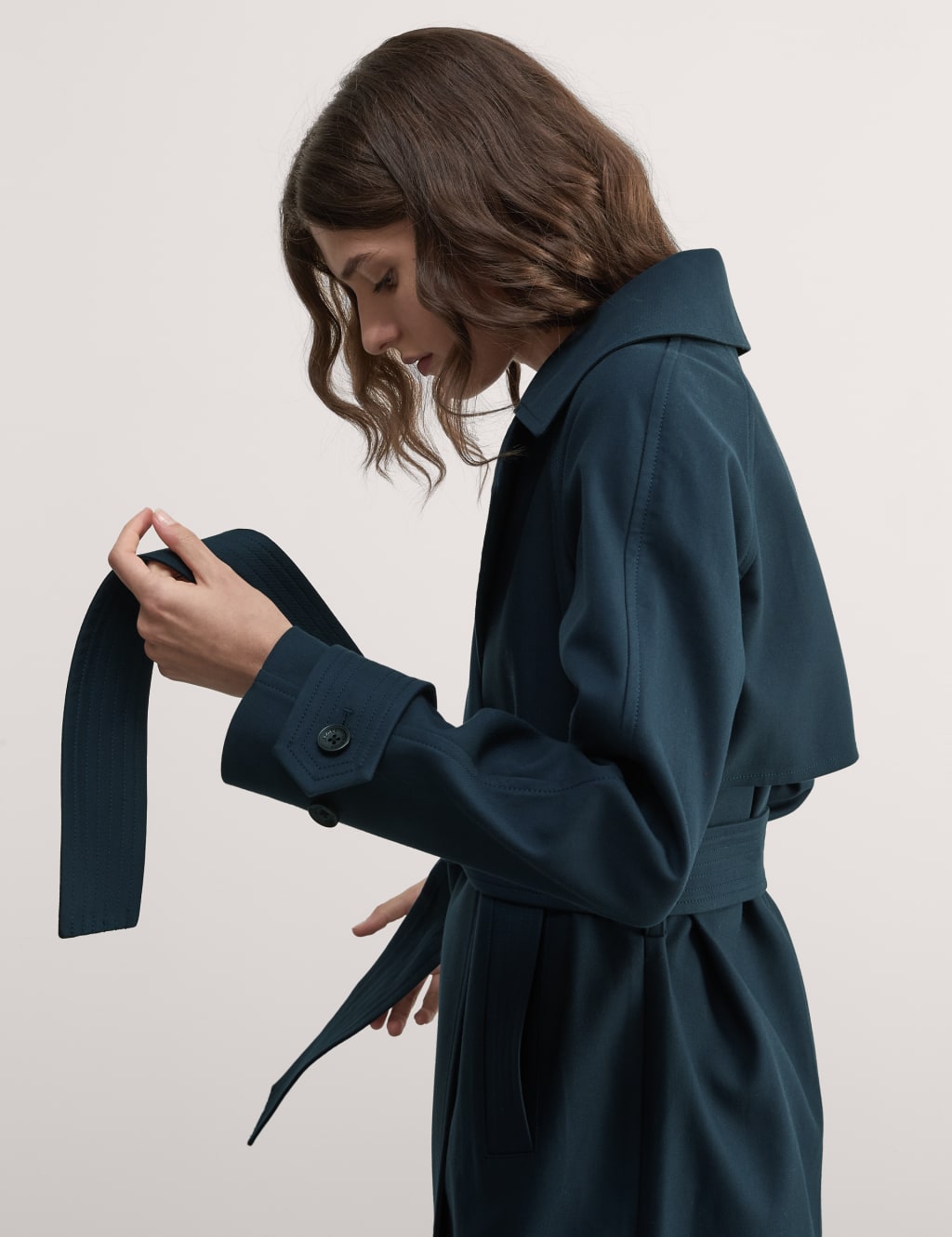 Pure Cotton Belted Trench Coat