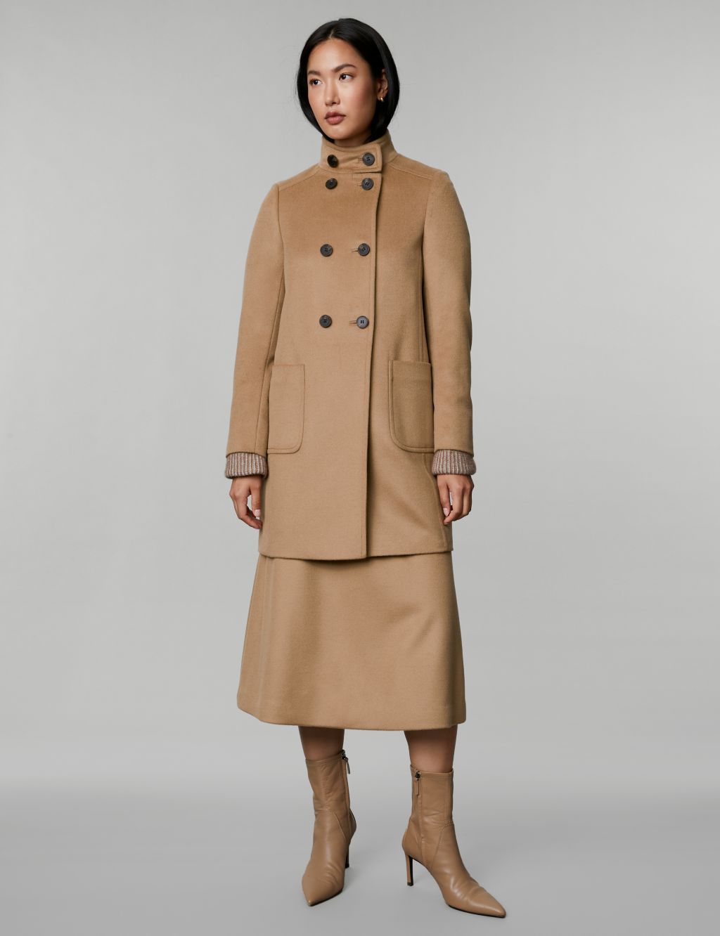 Pure Wool Funnel Neck Car Coat image 5