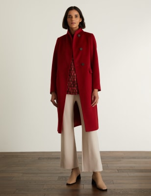 Funnel neck cheap red coat