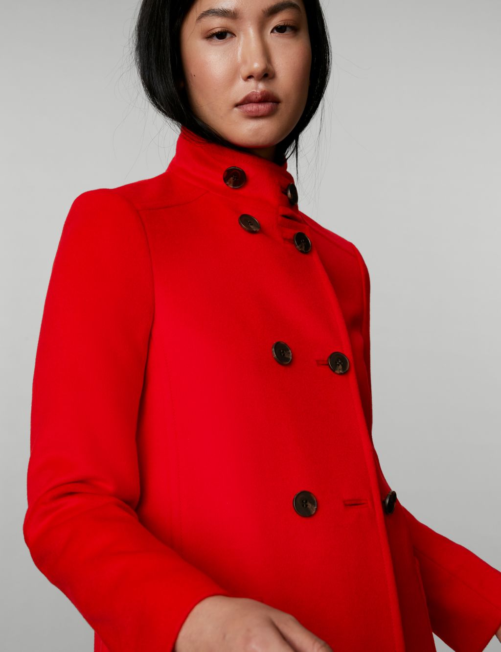 Pure Wool Funnel Neck Car Coat image 1