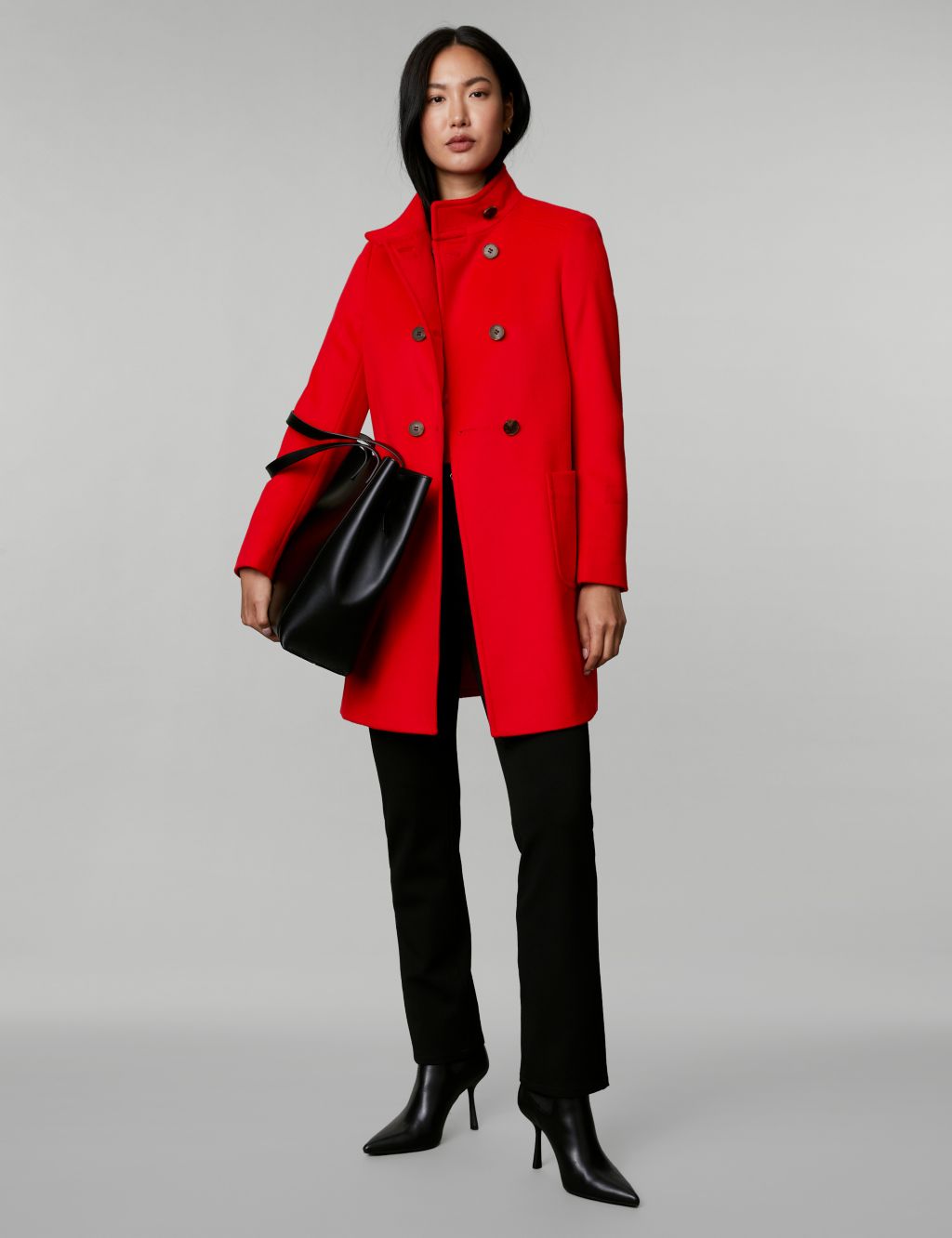 Pure Wool Funnel Neck Car Coat image 3