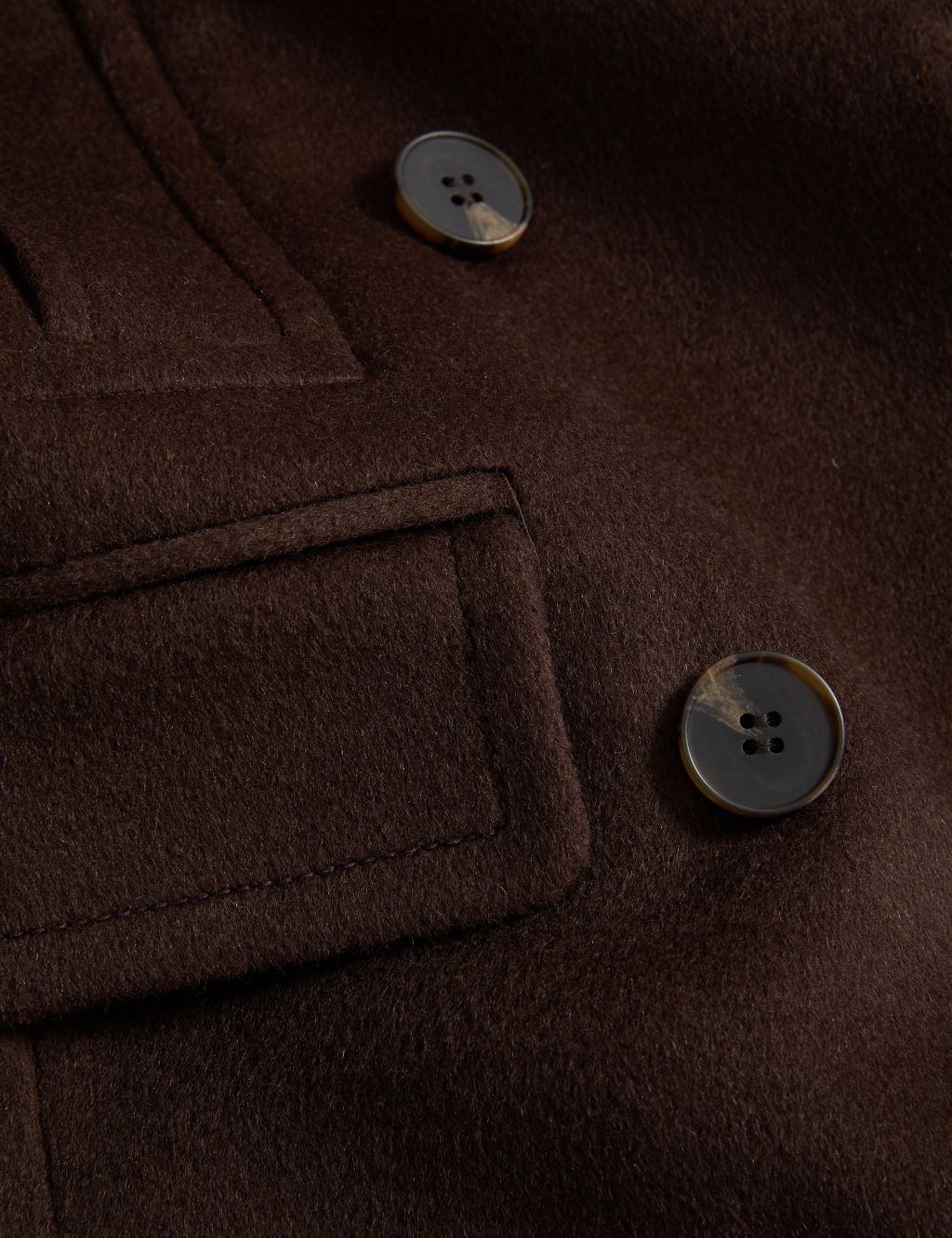 Pure Wool Double Breasted Pea Coat image 6