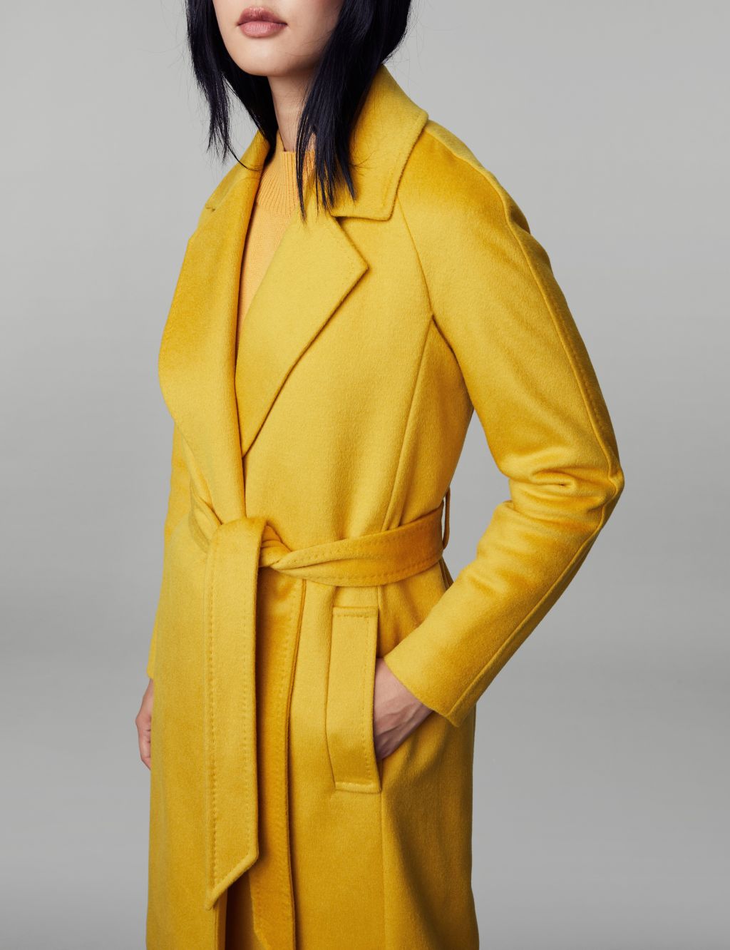 Pure Wool Belted Wrap Coat image 5