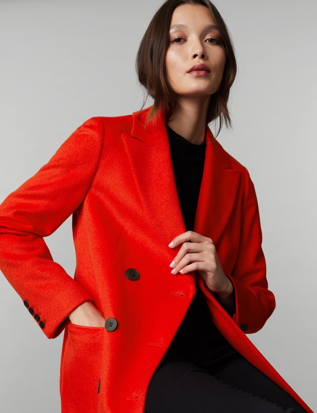 Pure Wool Double Breasted Boyfriend Coat image 1