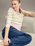 Wool Rich Striped Jumper with Cashmere