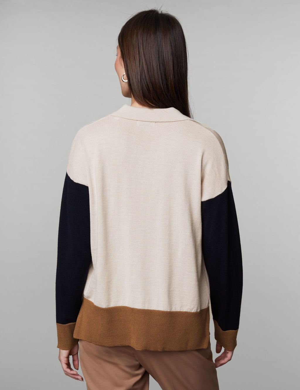 Merino Jagger Hoodie - Wheat Marle Block main image 1