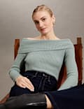 Wool Rich Bardot Fitted Jumper