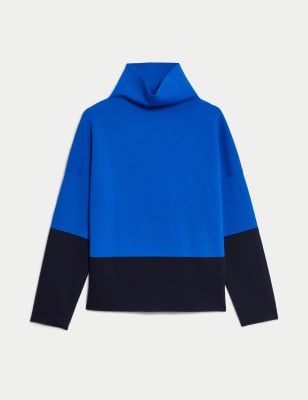Merino Wool Rich Colour Block Jumper
