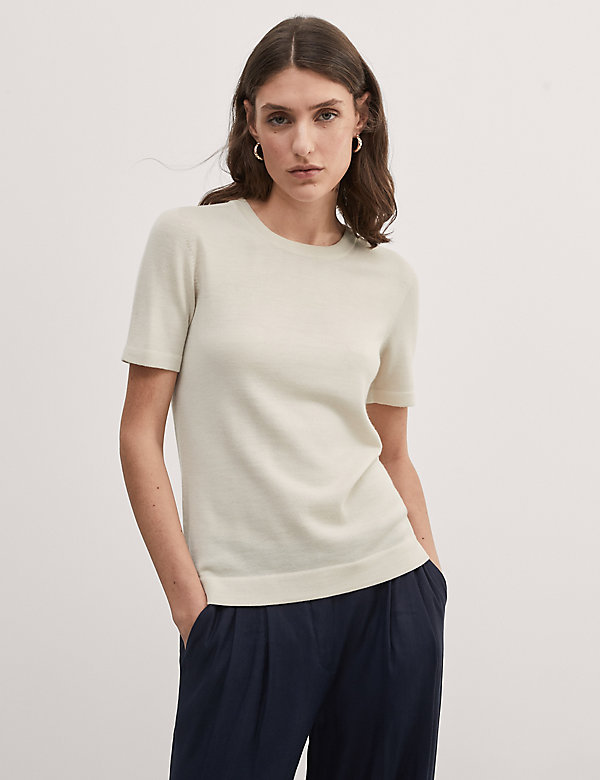 Wool Rich Knitted Top with Cashmere - GR
