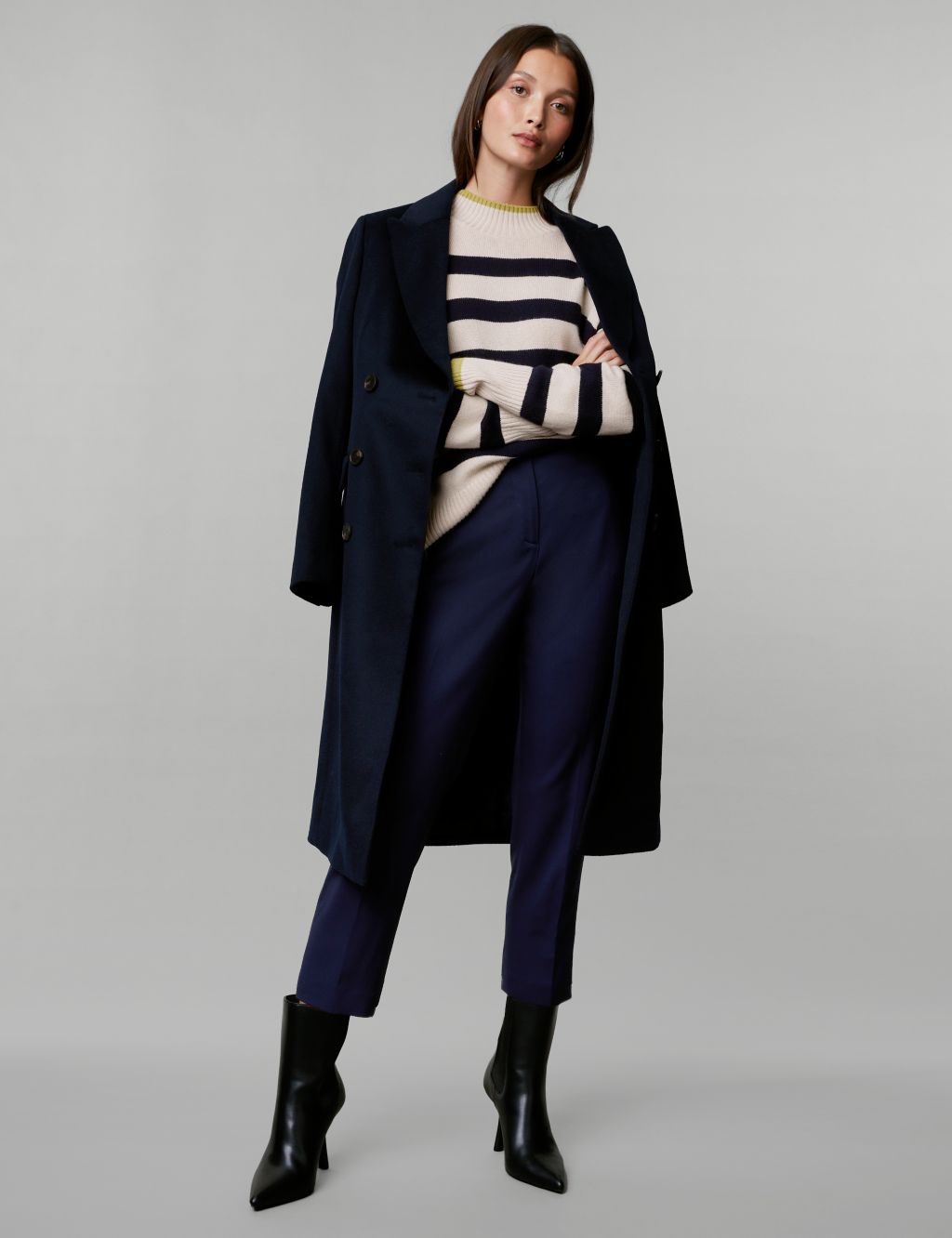 Wool Rich Striped Jumper with Cashmere image 3