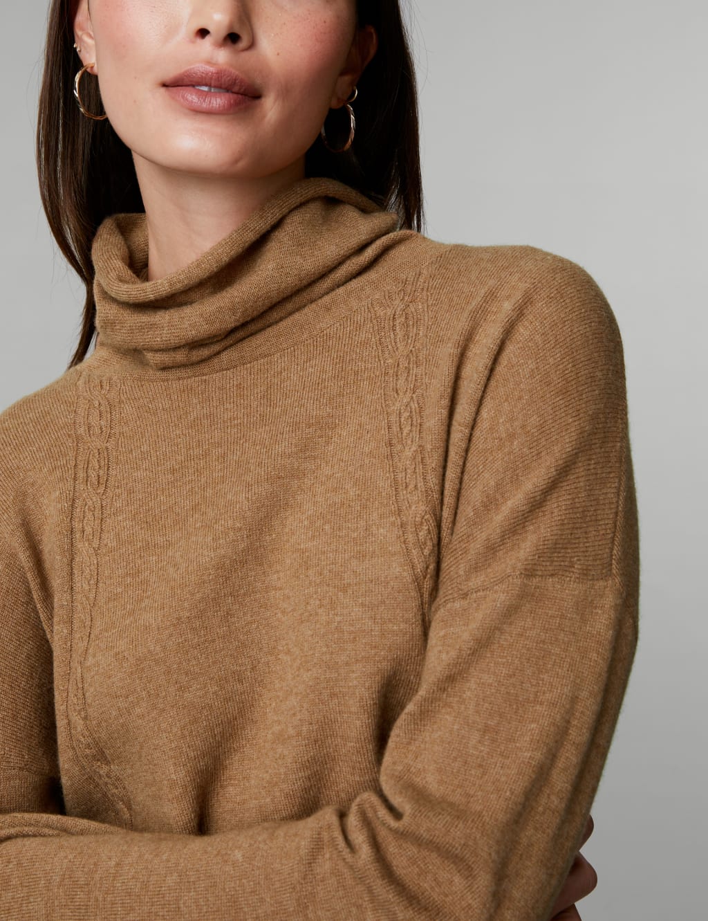 Wool Rich Cable Knit Jumper with Cashmere image 4