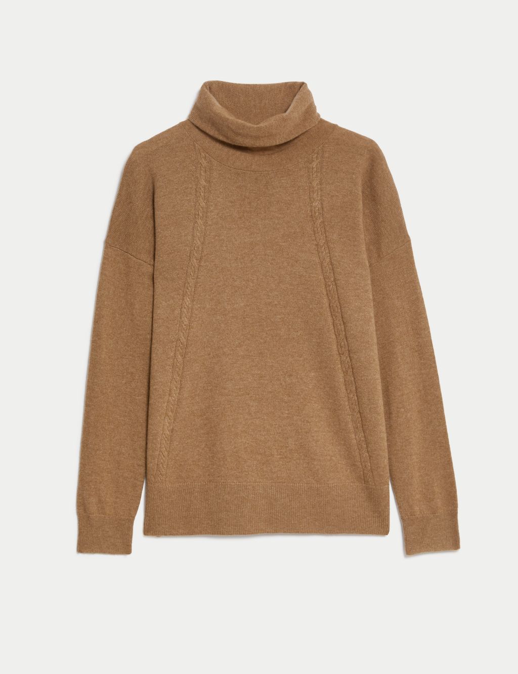 Wool Rich Cable Knit Jumper with Cashmere image 2