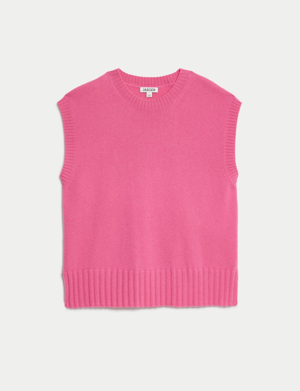 Pure Cashmere Crew Neck Knitted Vest image 2