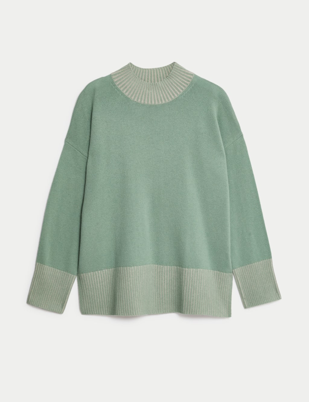 Analogie Textured Stripe Knit Crewneck - Shrub Green (Mountain Meadows Collection) main image 1