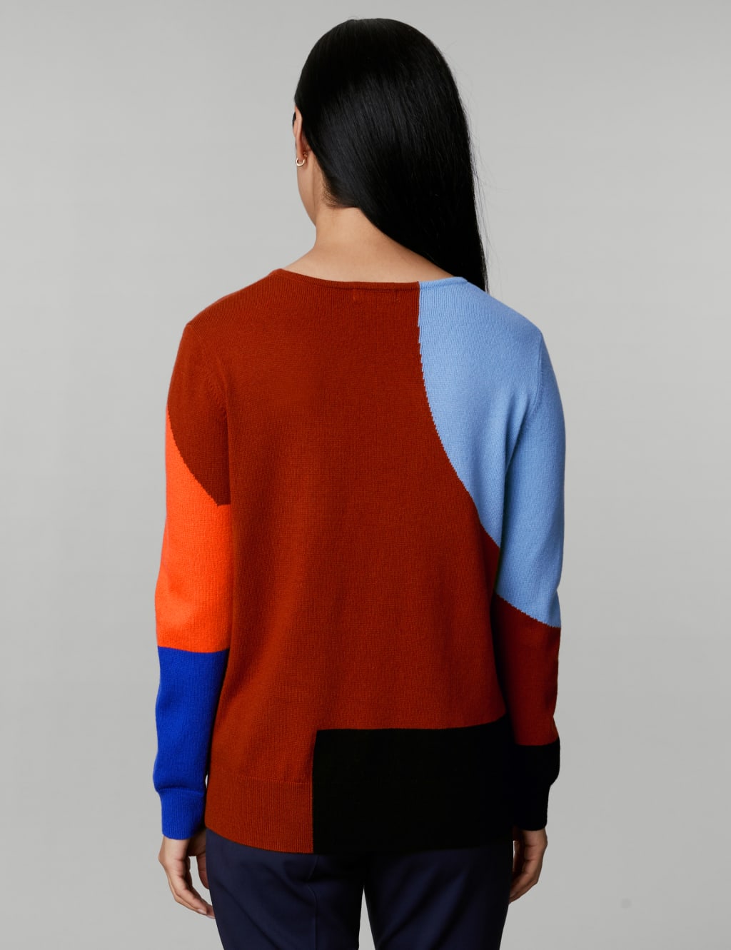 Wool Rich Colour Block Jumper with Cashmere image 5
