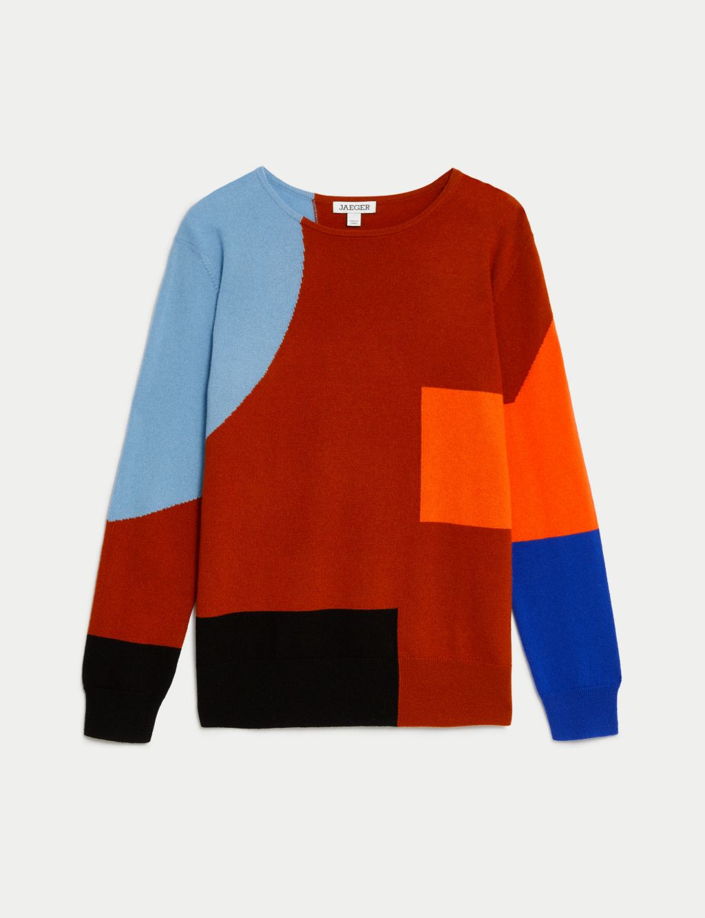 Wool Rich Colour Block Jumper with Cashmere image 2