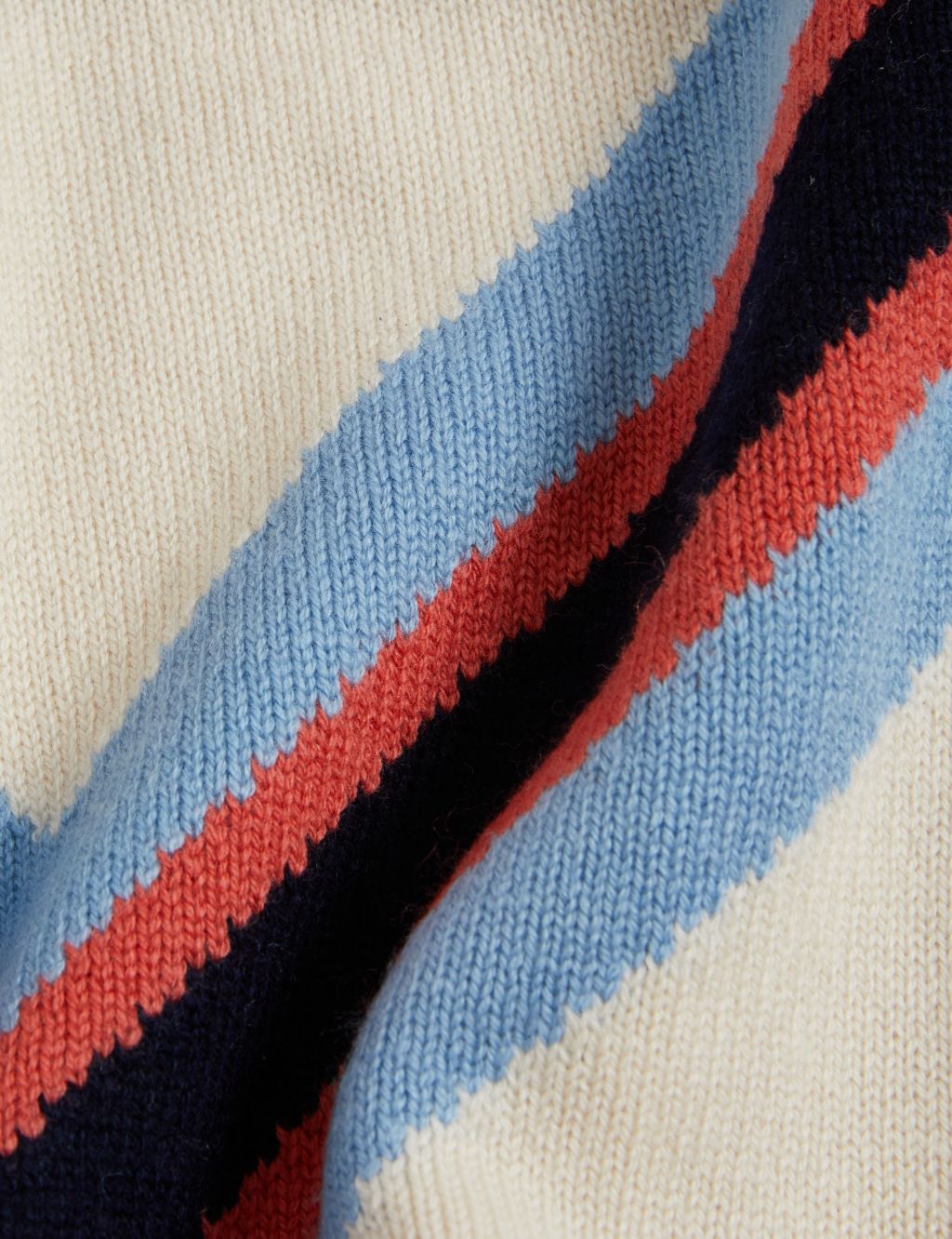 Wool Rich Striped Jumper with Cashmere image 7