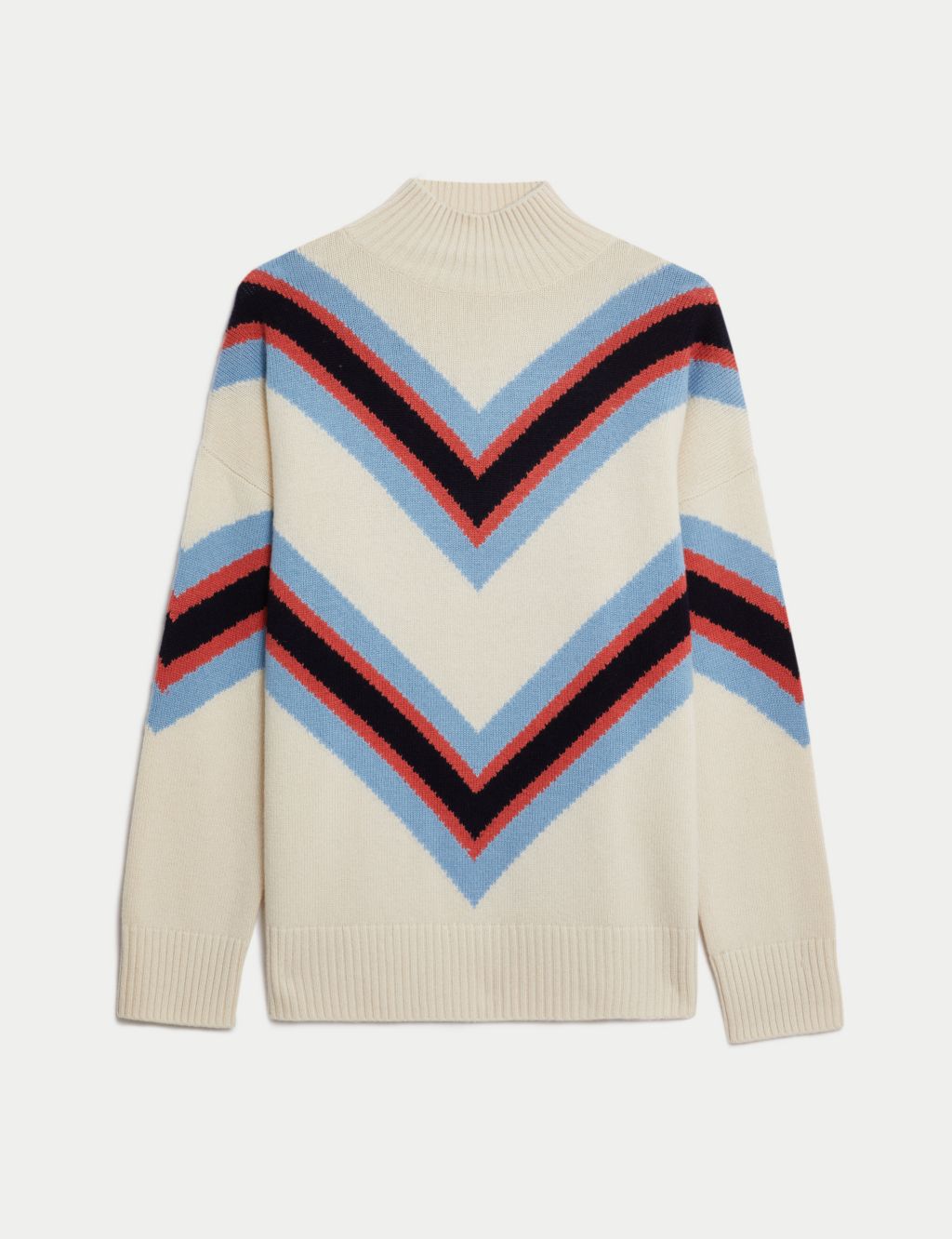 Wool Rich Striped Jumper with Cashmere image 2