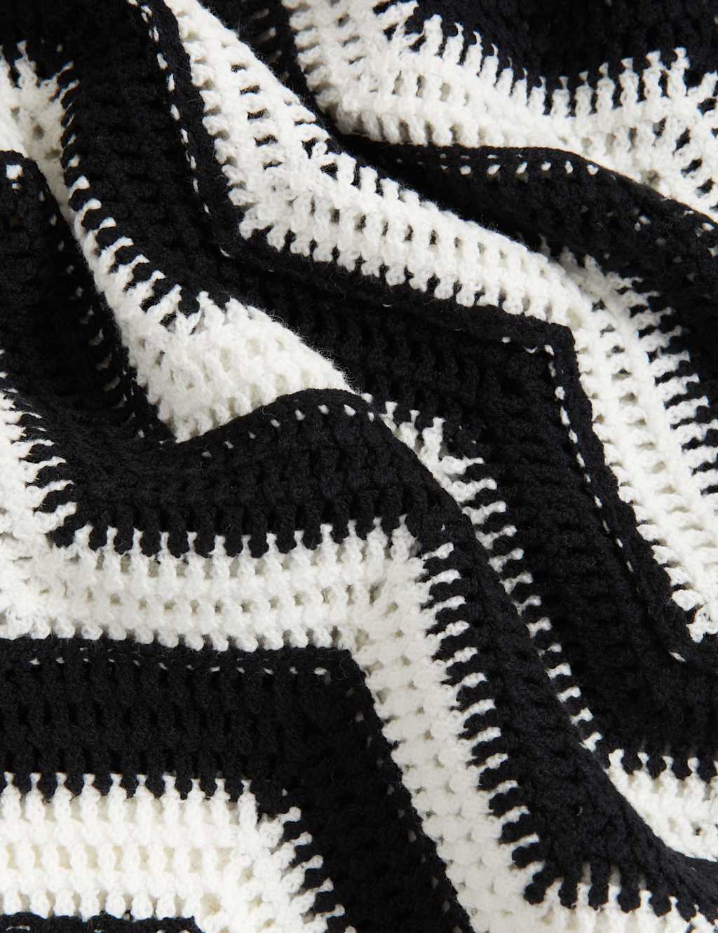 Cotton Rich Striped Crew Neck Knitted Vest image 5