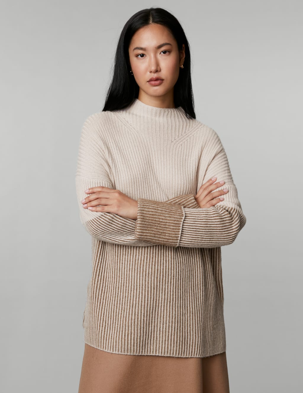 Wool Rich Funnel Neck Jumper with Cashmere image 4